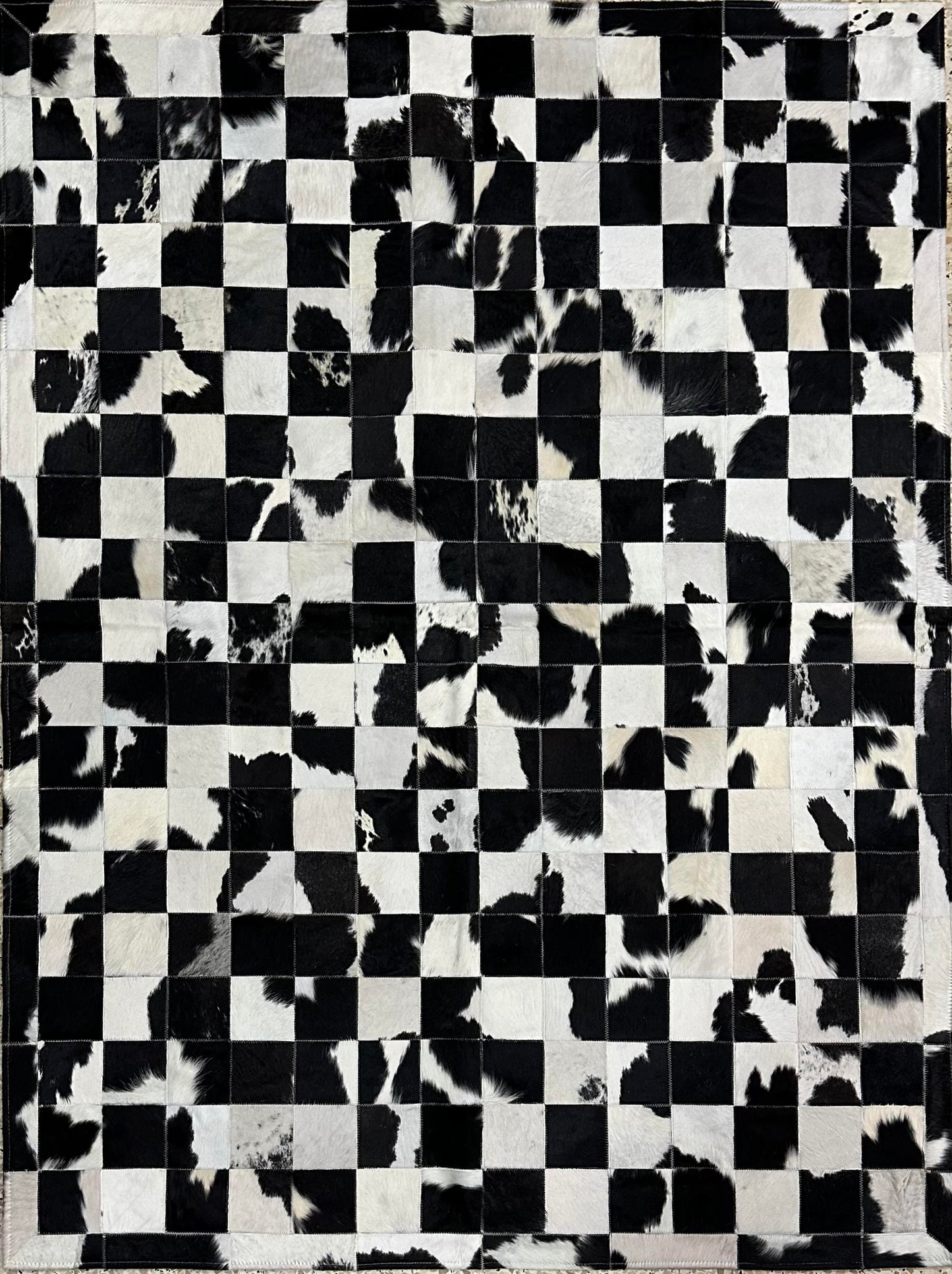 Stitched Rug - Black & White