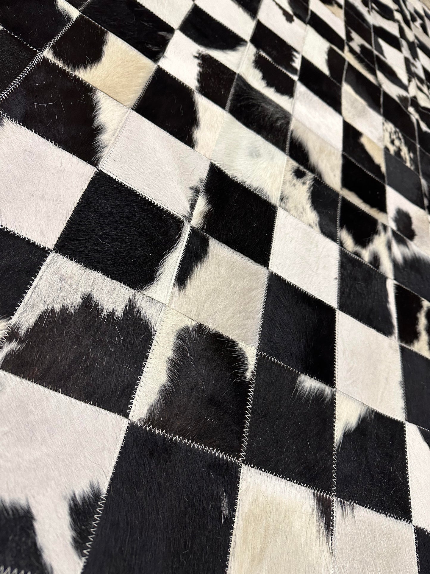 Stitched Rug - Black & White