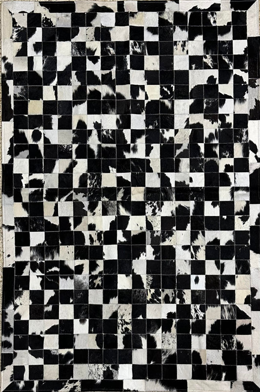 Stitched Rug - Black &amp; White