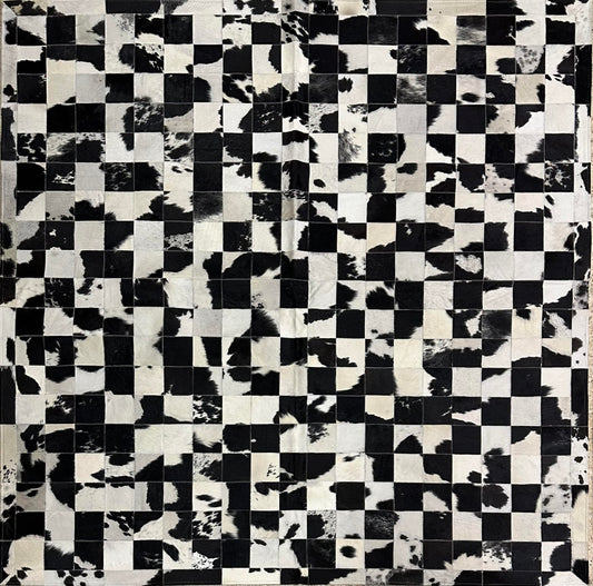 Stitched Rug - Black & White