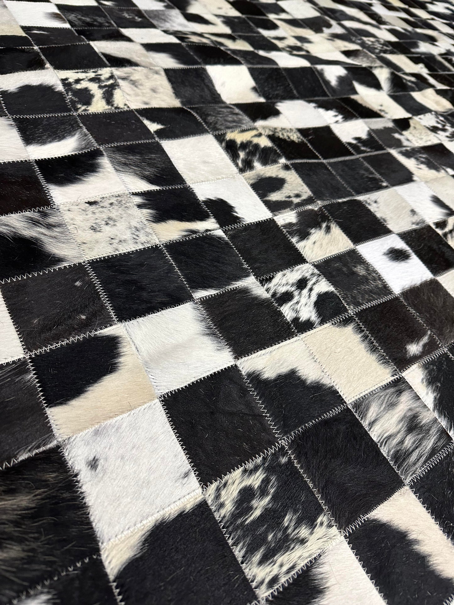 Stitched Rug - Black &amp; White