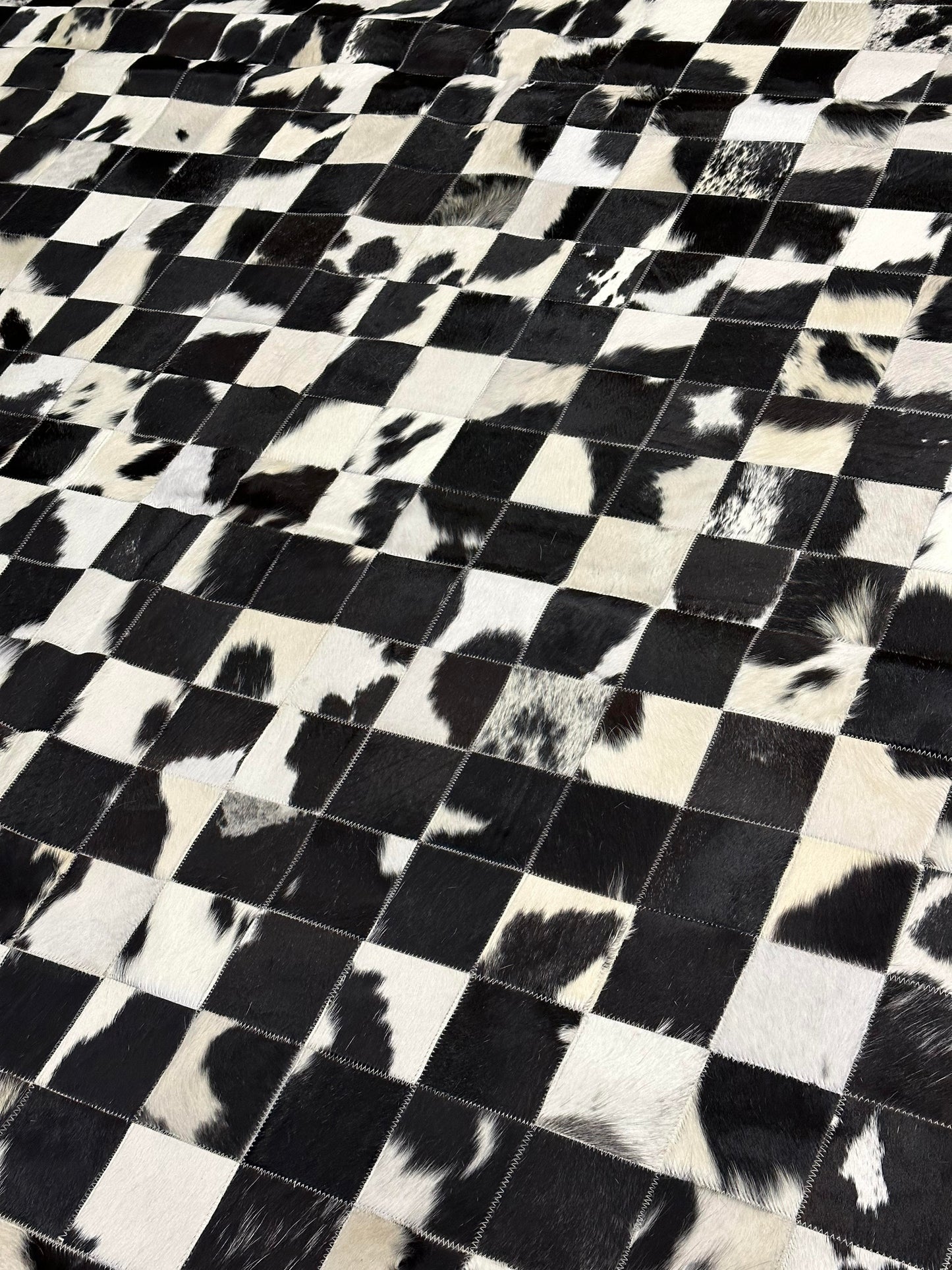 Stitched Rug - Black & White