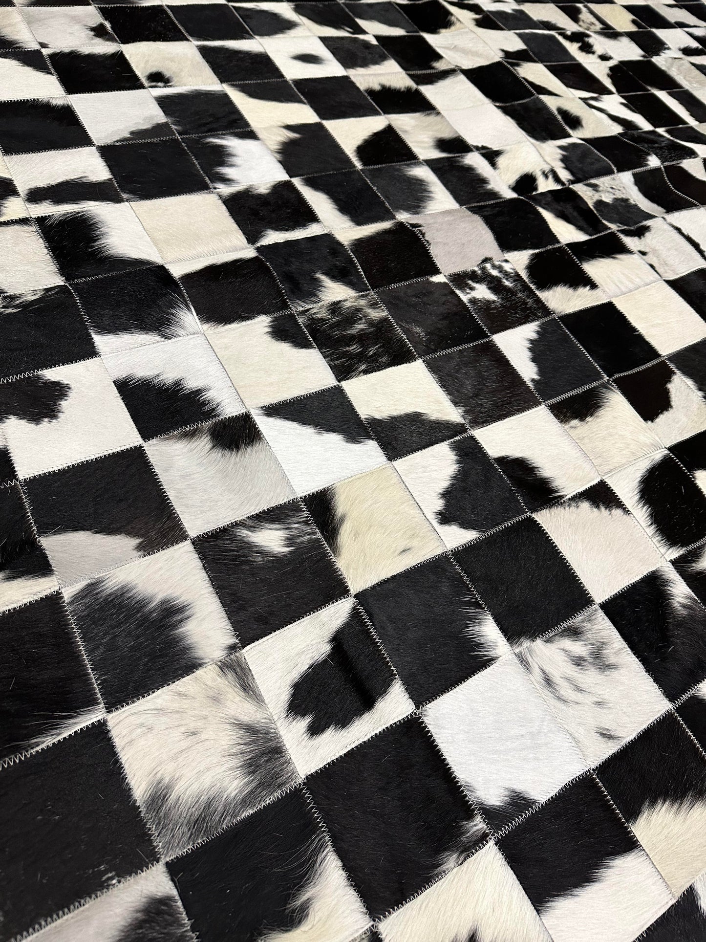 Stitched Rug - Black & White