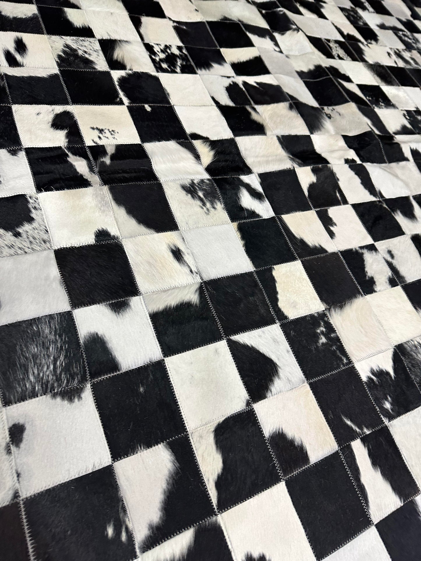 Stitched Rug - Black & White