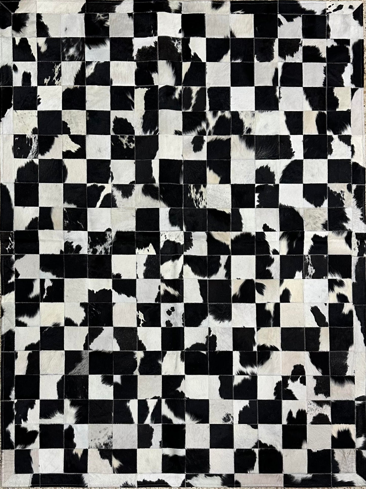 Stitched Rug - Black & White