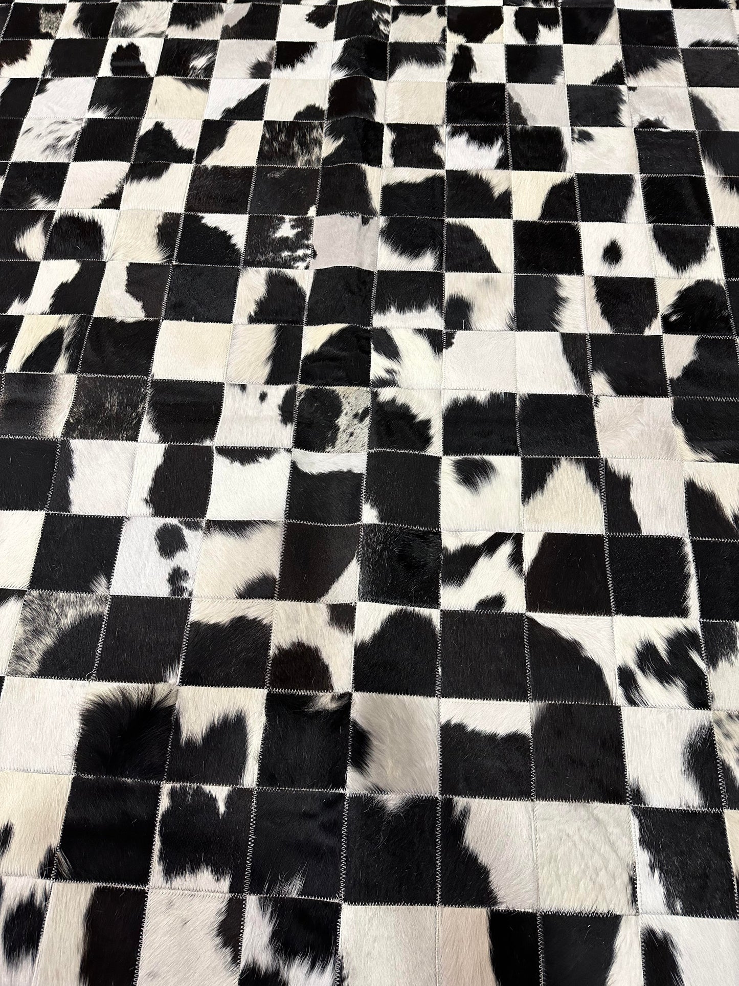 Stitched Rug - Black & White