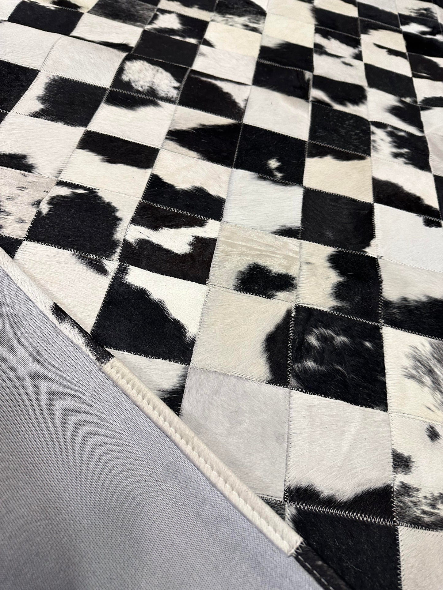 Stitched Rug - Black & White