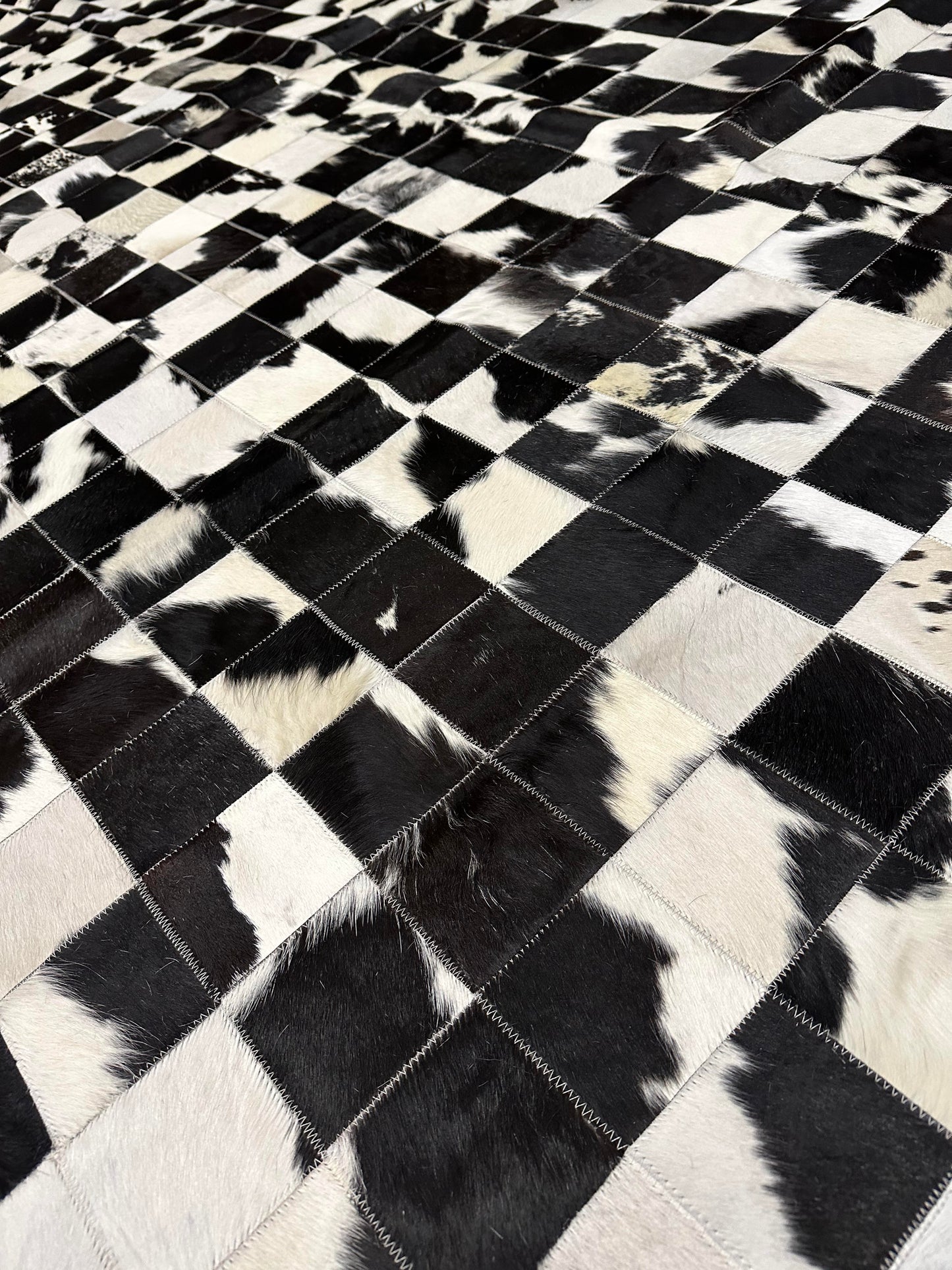 Stitched Rug - Black & White