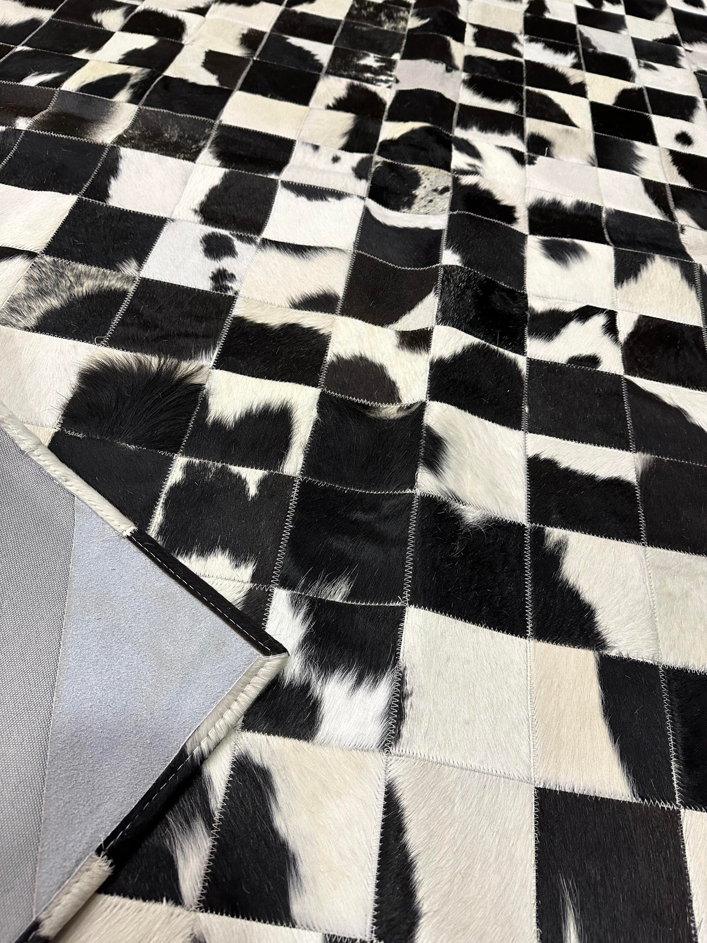 Stitched Rug - Black & White