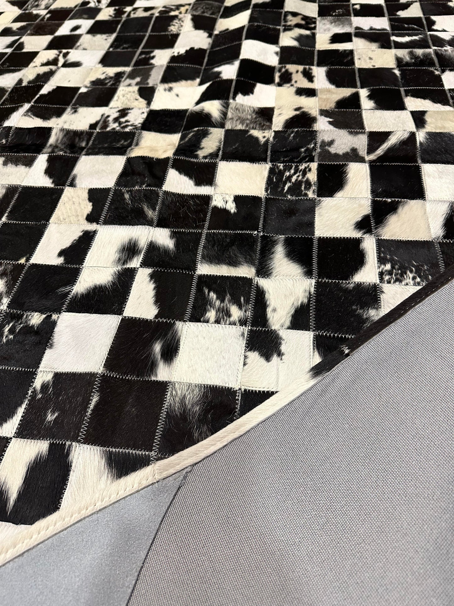 Stitched Rug - Black &amp; White